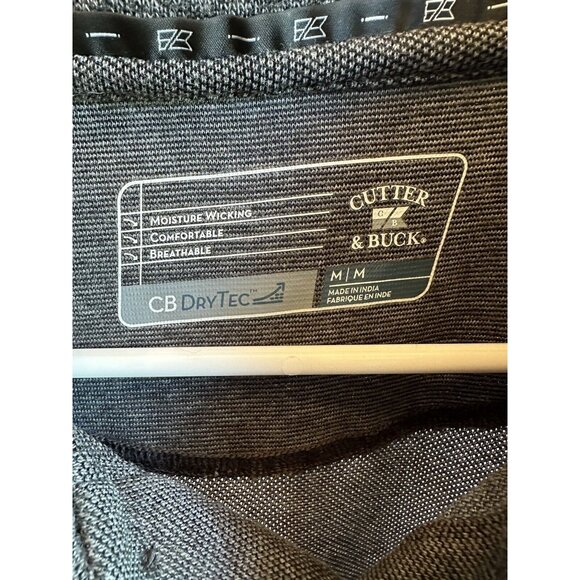 Cutter & Buck Oklahoma Sooners Heather Black Short Sleeve Polo Shirt Size M - Picture 4 of 6